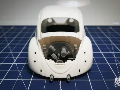 VW Tamiya 1300 Beetle - Engine upgrade parts kit 3D print model