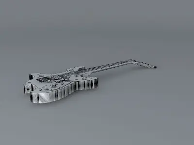 Ron Thal Bumblefoot Swiss Cheese Guitar Free 3D model