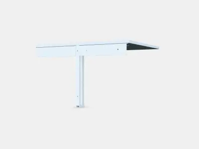 NORBERG Wall-mounted drop-leaf table Low-poly 3D model