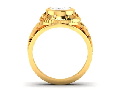 Solitaire Wedding Engagement Ring 3D print model