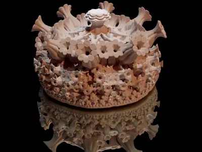 flower fractal Free 3D model