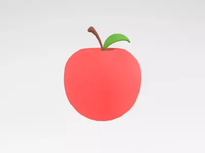 Apple v1 005 Low-poly 3D model