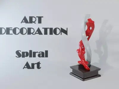 Art Decoration - Spiral Art - Modern Statue 3D model