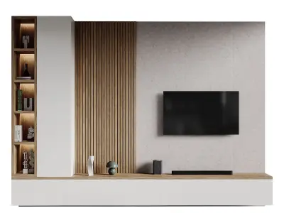 Modern TV Wall 019 3D model