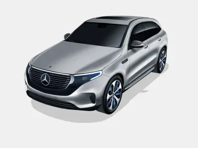 Mercedes-Benz EQC 2020 Low-poly 3D model