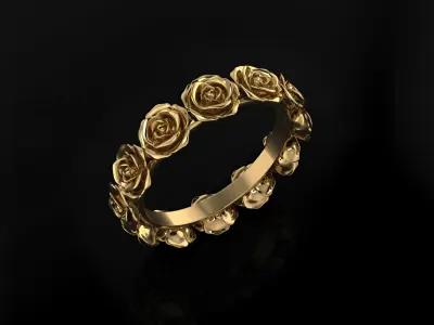 Rose Ring 3D print model order