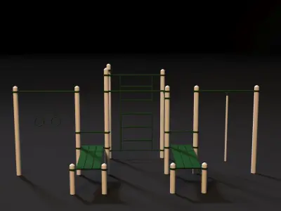 Workout 6 playground set 3D model