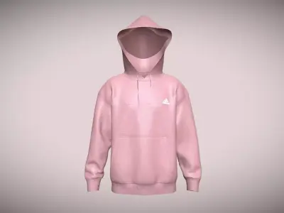 Adidas Stadium Fleece Badge Of Sport Hoodie In Low Poly Low-poly 3D model