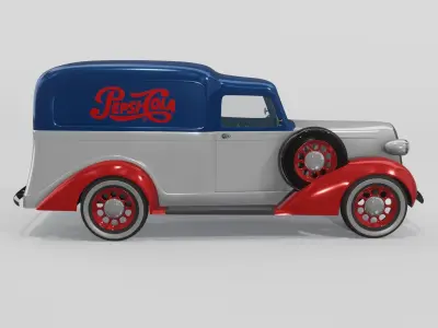 Dodge 1936 Retro Pepsi-Cola model 3D model