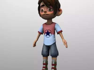 Boy cartoon 3D model