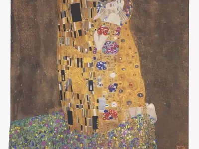 THE KISS by GUSTAV KLIMT bas relief for 3d printing 3D print model