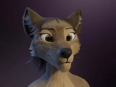 Ashley Anthro Wolf 3D model