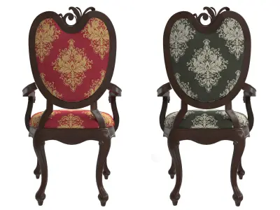 Classic carved chair 06 3D model