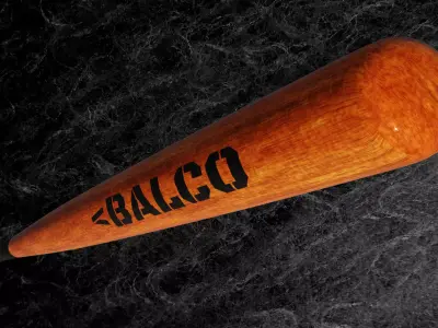 BASEBALL BAT Low-poly 3D model 13