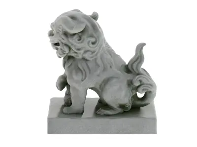 Komainu Statue  Low-poly 3D model