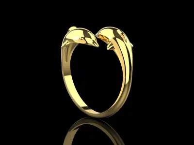 Dolphin Ring N126 3D print model