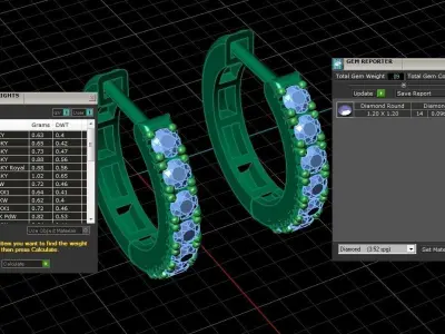 Jewelry Earrings 3D print model