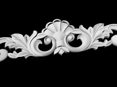 Central decor ornament for furniture 3D model 638