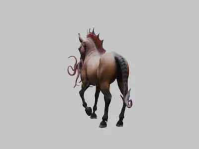 Fantasy Octopuss Horse  Low-poly 3D model