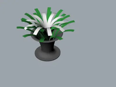  Orchid decorative vase  3D Model 3D print model