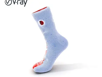 Animated Character Sock Model Pack Low-poly 3D model
