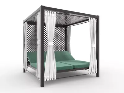 Poolside Cabana 07 3D model