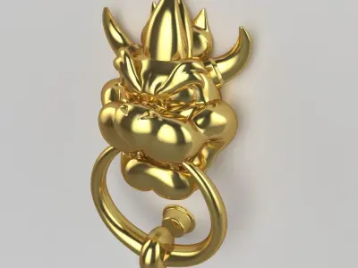 Bowserhead Doorknocker 3D print model