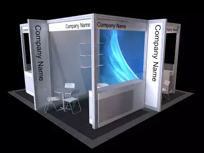Maxima structure booth Low-poly 3D model