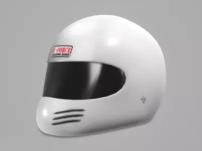 Racing Helmet Low-poly 3D model