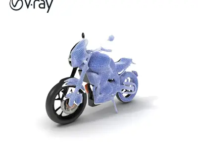 Motorcycle Model Pack with Detailed Components Low-poly 3D model