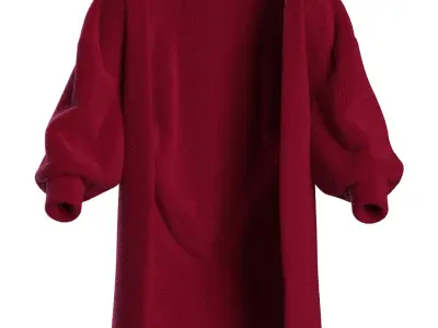 Plush cardigan 3D model