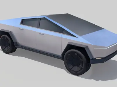 Tesla Cybertruck  Low-poly 3D model