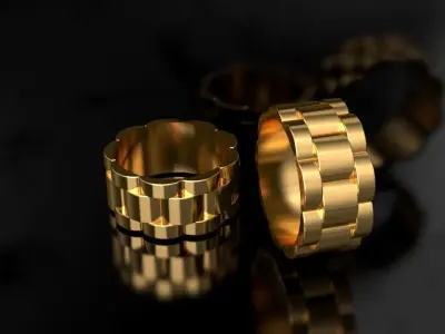 Rolls Band Ring 10 mm Wide model 2 3D print model