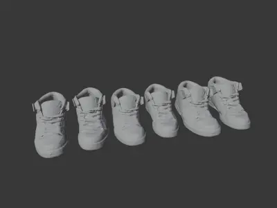 Scanned Used Skater Shoes 3D model