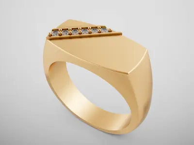 Man Wedding Engagement Luxury Ring 3D print model