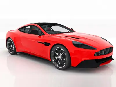 British Luxury Sports GT Car 3D Model Low-poly 3D model