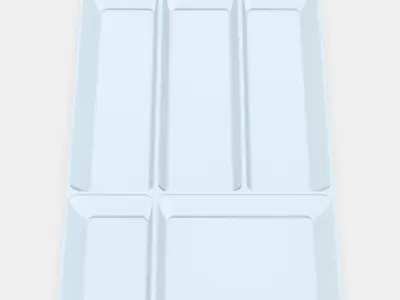 UPPDATERA Cutlery tray 1 Low-poly 3D model
