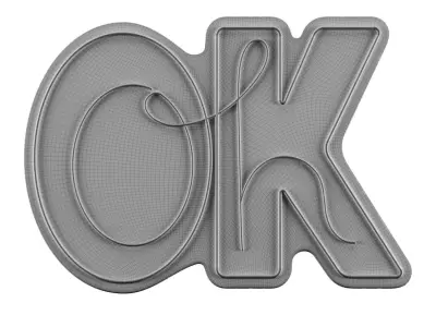 Oh Ok Neon Sign 3D model