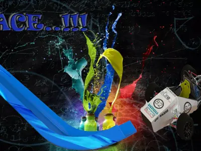 Car racing track 3D print model