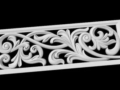 Central decor ornament for furniture 3D model 565