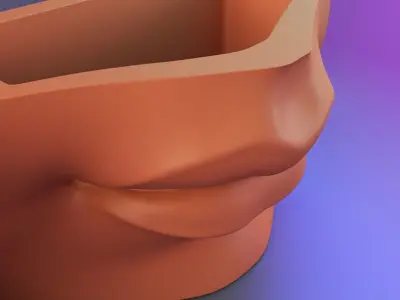 david lip and eye pencil case 3D print model