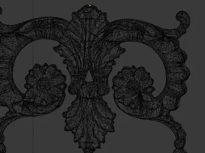 Classic decor ornament v-3D model 33 3D model