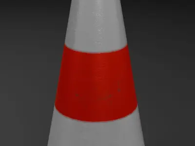 Road Cone Free low-poly 3D model