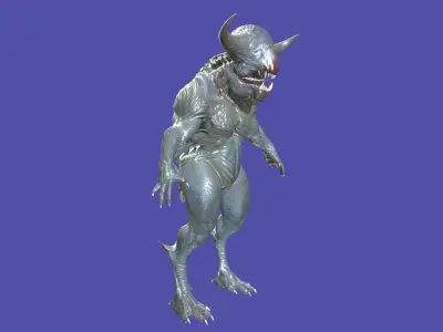 Swamp Creature Low-poly 3D model