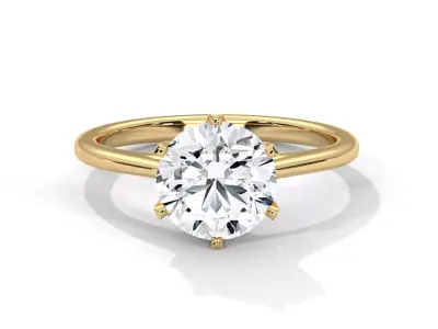 solitaire ring with detail images and 360 render videos 106 3D print model