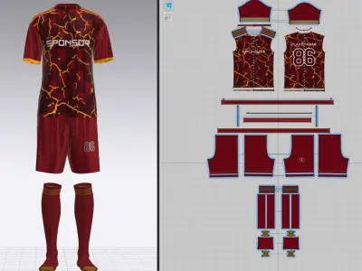 Soccer Dress 3d Model 3D model