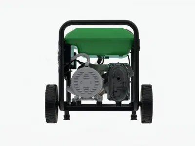 Realistic Low Poly Generator portable on wheels Low-poly 3D model