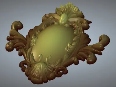 Ornamental carved objects 3D model