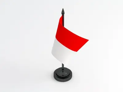 Table Flag Indonesia 3D model