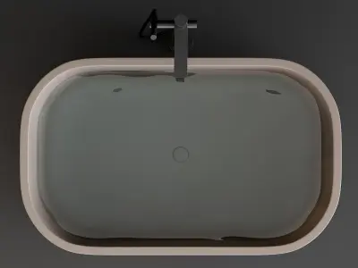 Ceramica Cielo Dafne art DABAT Bathtub Low-poly 3D model